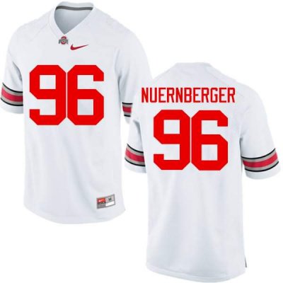 NCAA Ohio State Buckeyes Men's #96 Sean Nuernberger White Nike Football College Jersey DRU1645LU